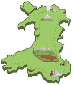 Cylchdaith Cymru Map