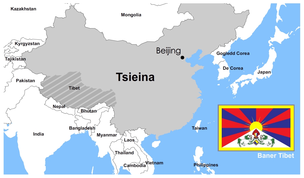 Map o Tsieina