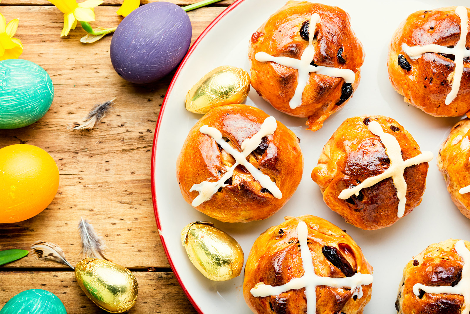 Easter hot cross buns