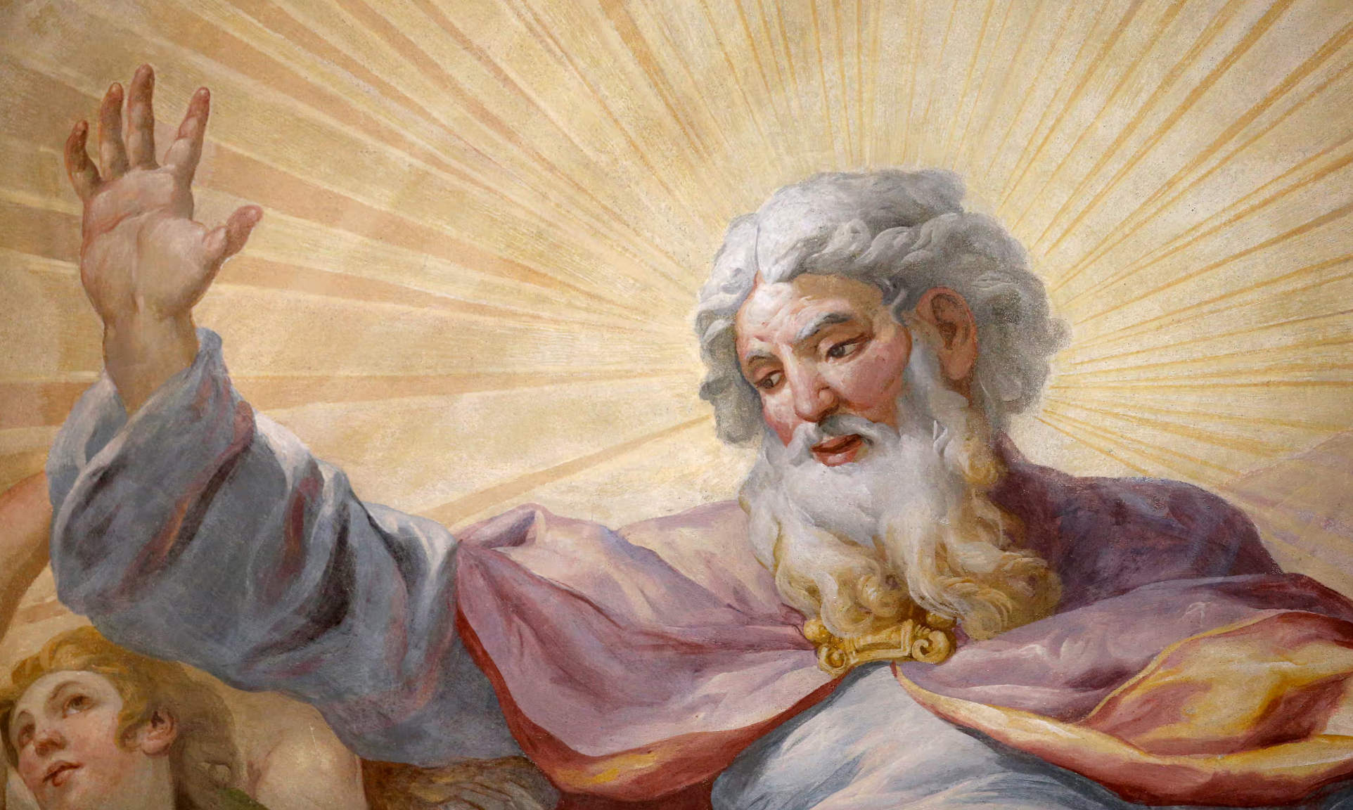 God, as depicted on the dome fresco by Johann Michael Rottmayr at Karlskirche (St. Charles’s Church) in Vienna