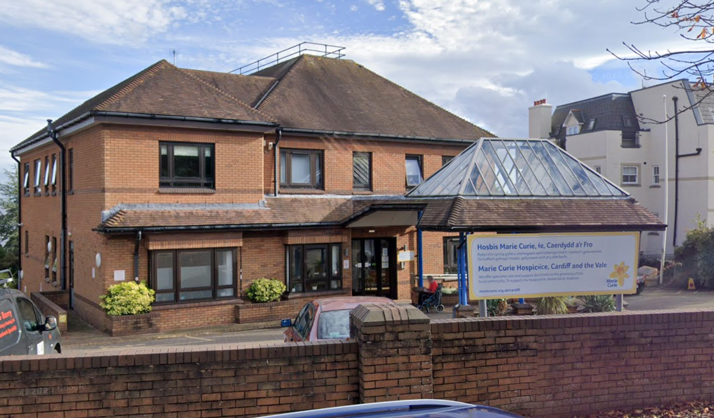 Marie Curie Hospice sign