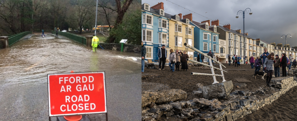 effaith stormydd yn Cymru